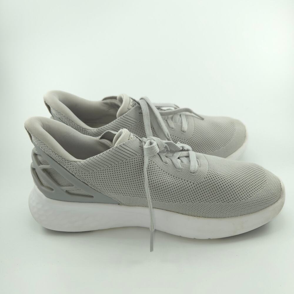 Kizik Athens Hands-free Slip-on Men's Size 8.5 Wide Gray White Sneakers - Picture 4 of 13